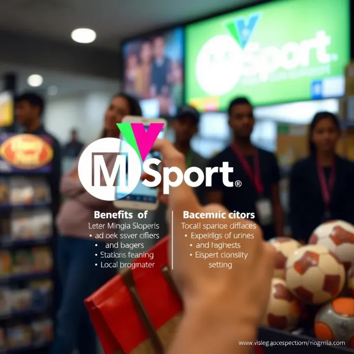 Advantages of MSport for Shops and Shoppers Graphic showing benefits of MSport for business owners and customers
