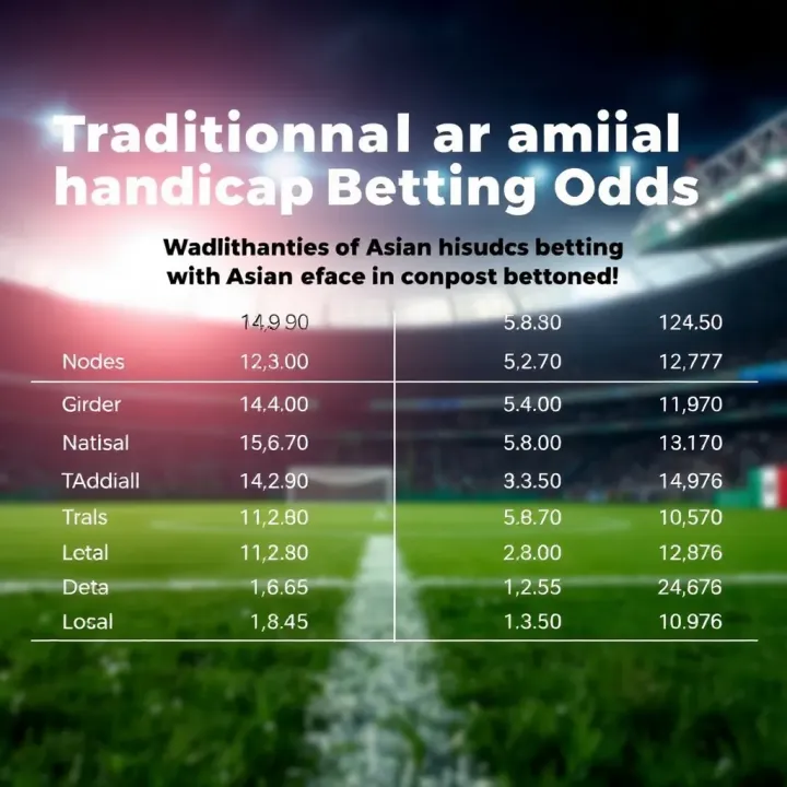 Chart comparing traditional football betting odds with Asian handicap odds showing improved winning potential
