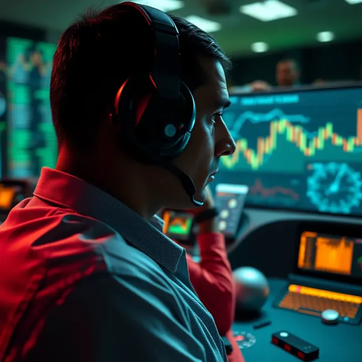 Illustration of strategic risk management techniques with charts and indicators for Aviator game success