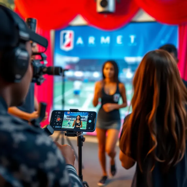 Vibrant digital content creation setup with smartphone and editing tools showcasing engagement with online cultural videos