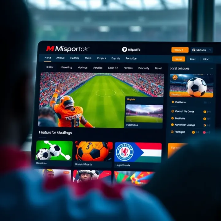 Dashboard view displaying Msport Nigeria features accessible after successful login