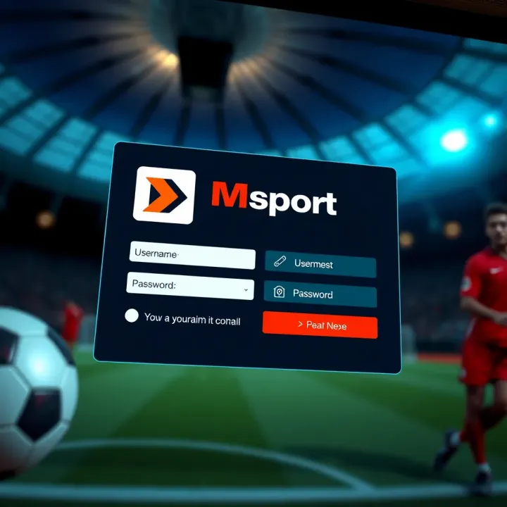 User interface showing the Shop Msport login screen with input fields for username and password