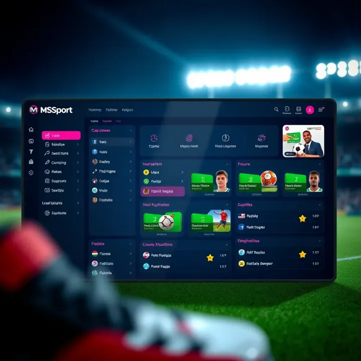Dashboard view of Shop Msport platform highlighting account features and navigation menu options