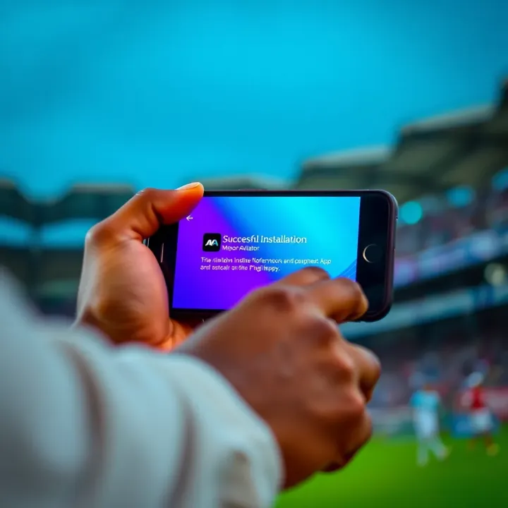 Smartphone showing Msport Aviator app installation confirmation screen in Nigerian context