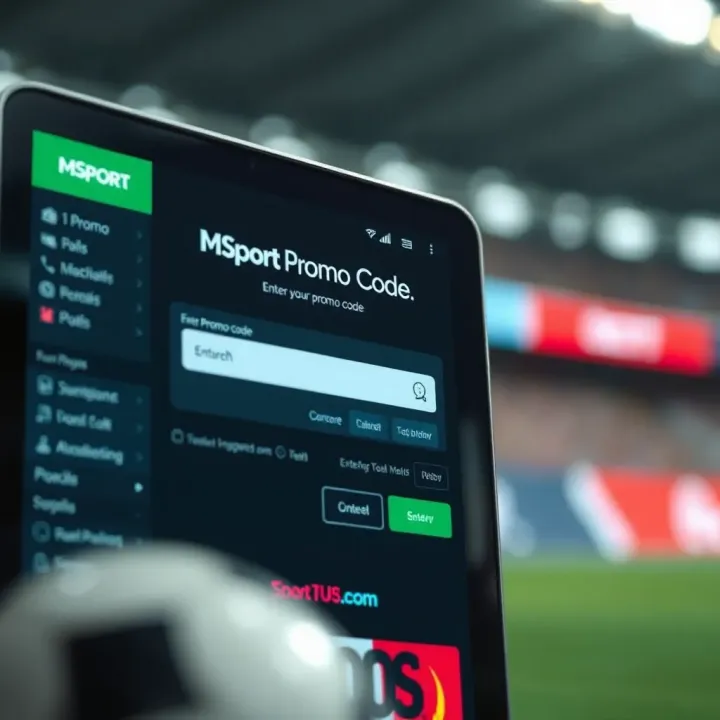 Entering a Promo Code on MSport Platform Screenshot showing where to enter a promo code on the MSport betting platform