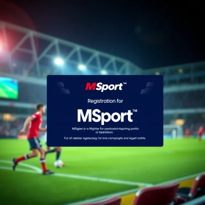 Confirmation screen showing successful registration completion for MSport