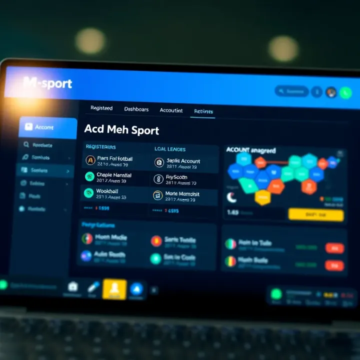 Dashboard of a registered M-Sport account displaying account management options