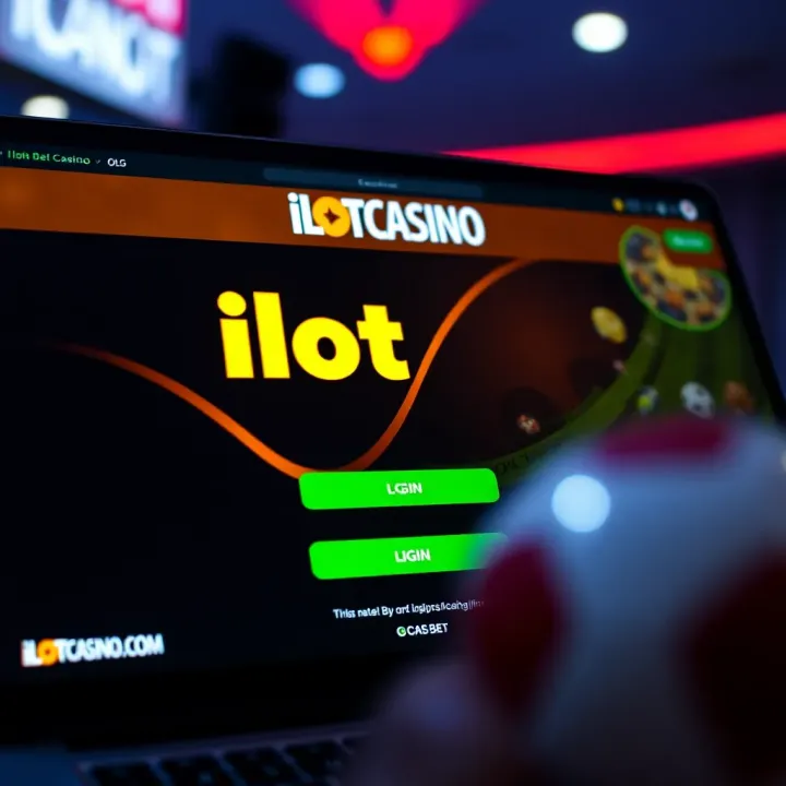 Login screen interface showing ilot Bet Casino portal for Nigerian users