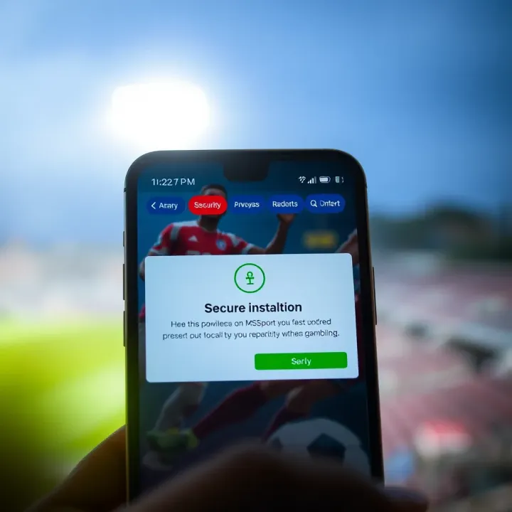 Android phone showing app installation confirmation with security icons
