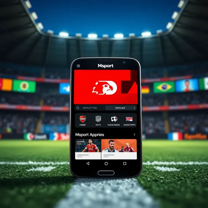 Uptodown app store showcasing Msport app download page
