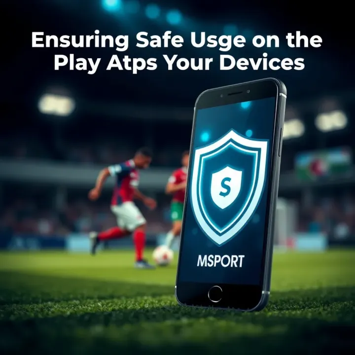 Graphic illustrating secure app usage with shield icon and mobile device