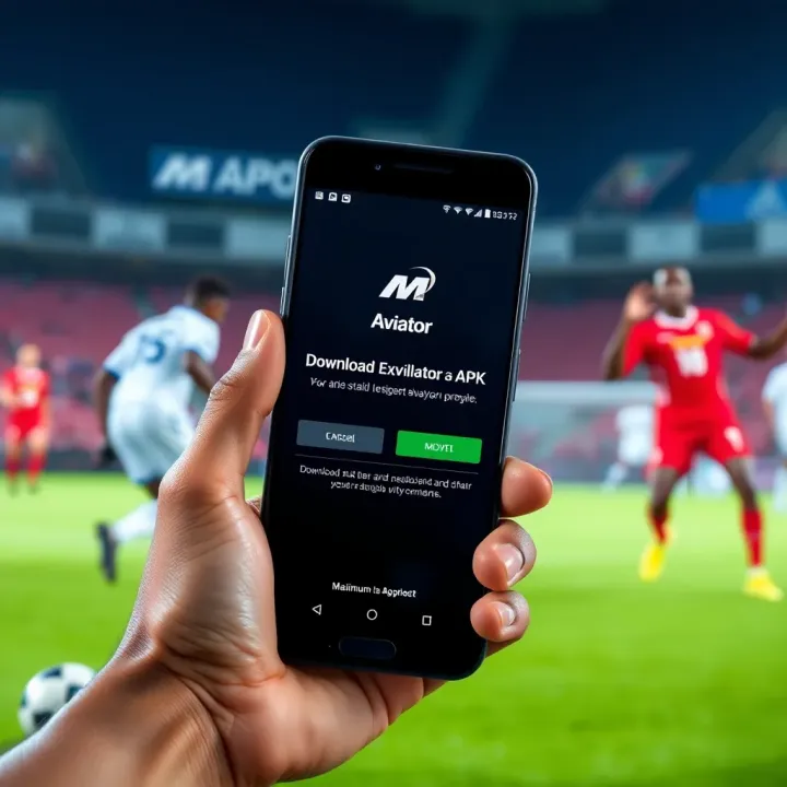 Screen illustrating the download and installation confirmation of MSport Aviator APK on an Android smartphone