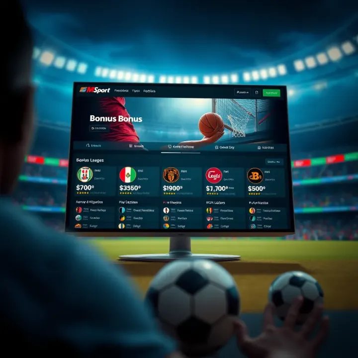 Exploring MSport Bonus Types and Eligibility Illustration of online betting platform highlighting bonus options and eligibility criteria