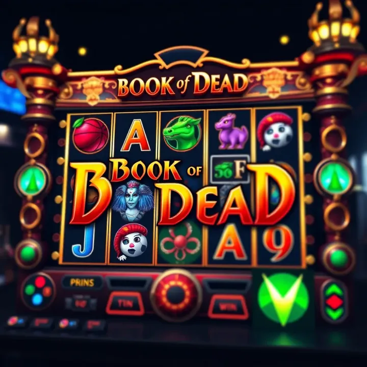 Book of Dead Slot Game Interface on MSport Screenshot of Book of Dead slot game interface on MSport platform showing reels and symbols