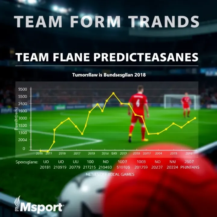 Graphic showing team form trends and recent performance statistics in Bundesliga football