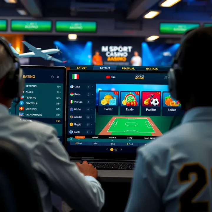 Msport Casino Aviator gameplay interface showing colorful aviation-themed graphics and betting options