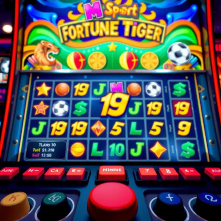 Colorful Fortune Tiger game interface with vibrant symbols and interactive buttons