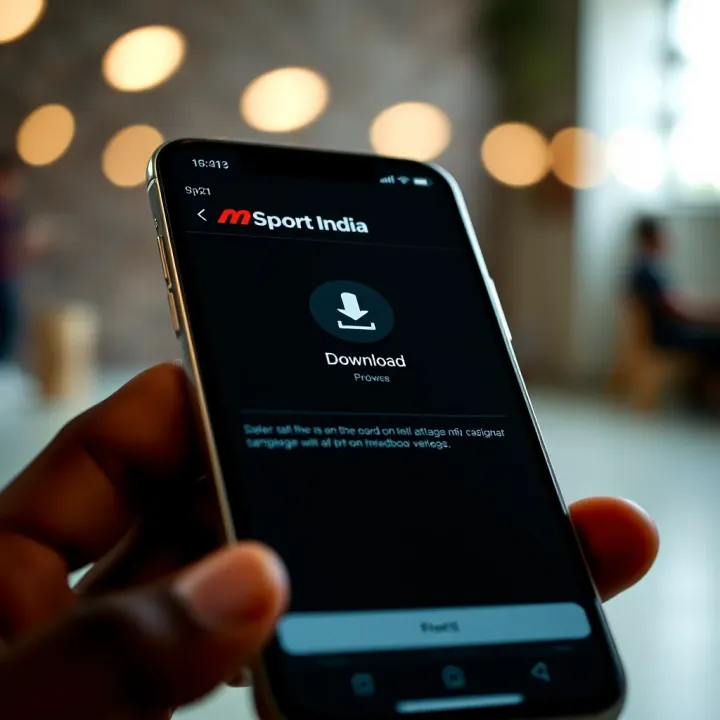 MSport India APK Installation Interface User-friendly MSport India app installation screen on smartphone with download progress