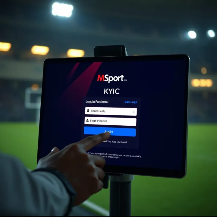 User entering login credentials on MSport platform in Nigeria