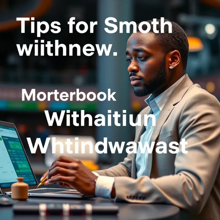 Graphic showing a bettor managing their winnings and successfully completing a withdrawal on a betting platform