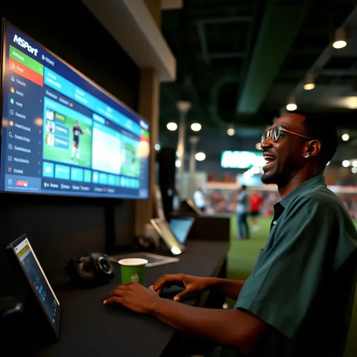 User excited to place a football bet on MSport Paris Sportif platform in Nigeria