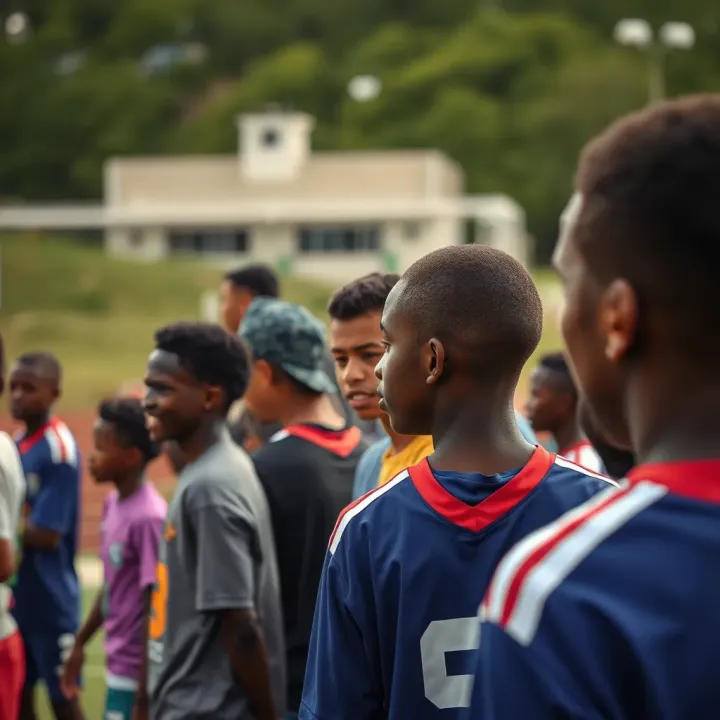 Community gathering at a local sports event supported by MSport partnership