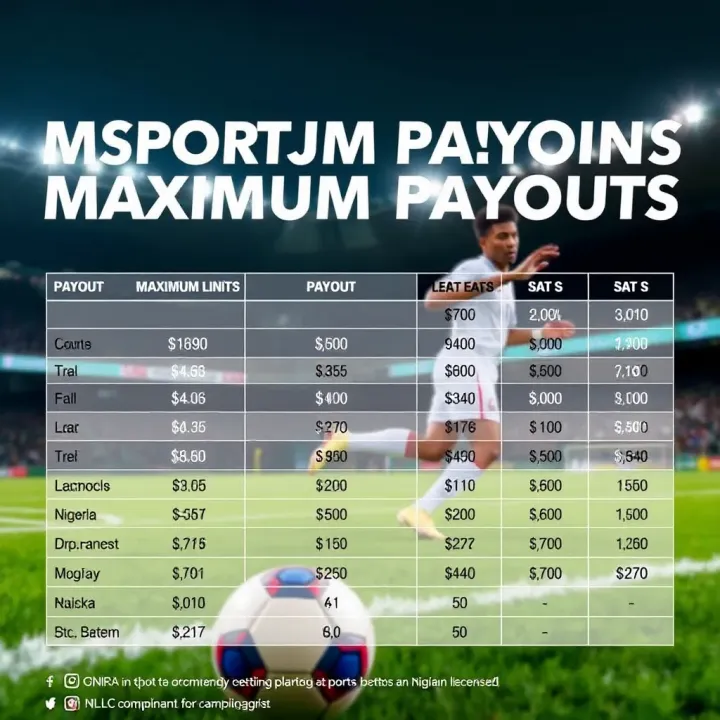 Comparison chart of payout limits across Nigerian sports betting platforms
