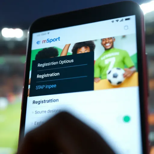 Registration Options on mSport App Navigation screen showing registration options on mSport app for Nigerian users