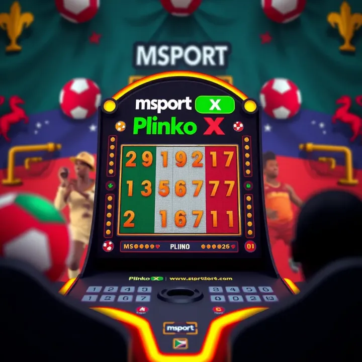 Digital game interface displaying Msport Plinko X gameplay on a vibrant Nigerian-themed background