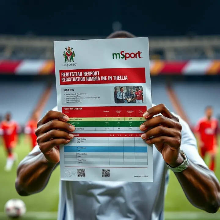 MSport Registration Guide for Nigerian Athletes Visual guide for athletes in Nigeria holding registration documentation for sports engagement