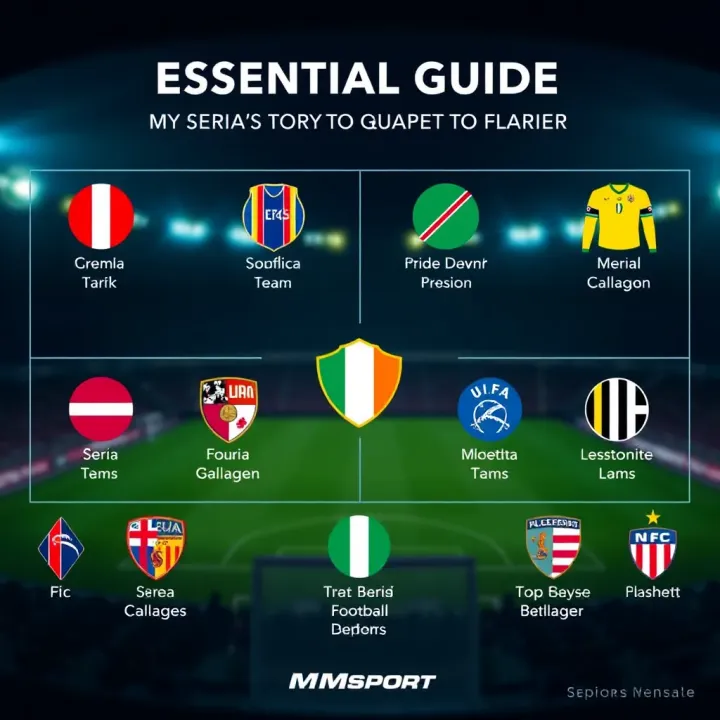Graphic showing key Serie A teams and top players to follow on MSport platform