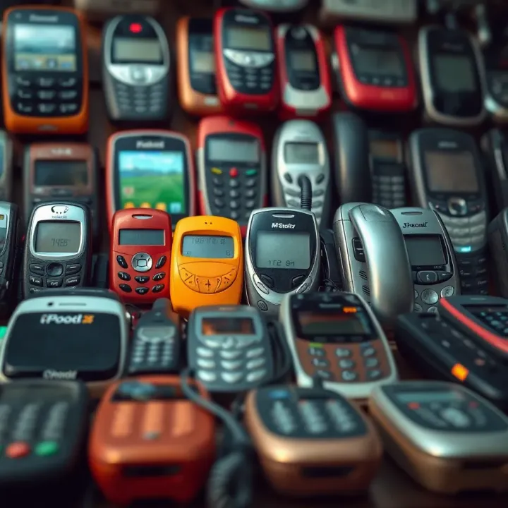 Selection of Old Mobile Devices Offered by MSport Shop in Nigeria Display of various old mobile phones available for sale at MSport Shop in Nigeria