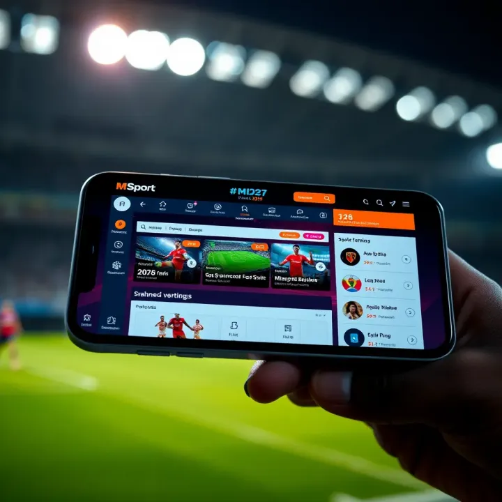 Dashboard showcasing the new interface and features of the MSport 2026 update on a modern smartphone