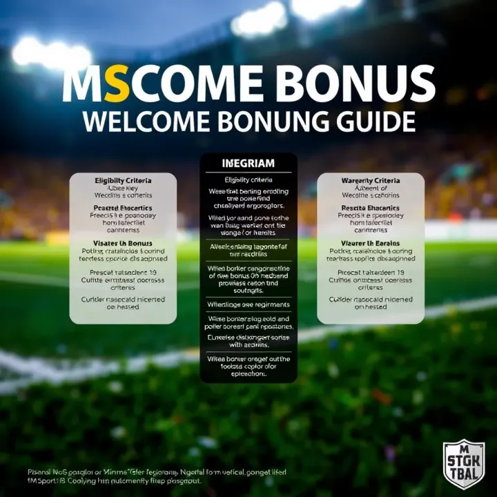 Diagram illustrating key eligibility criteria and wagering requirements for MSport welcome bonus