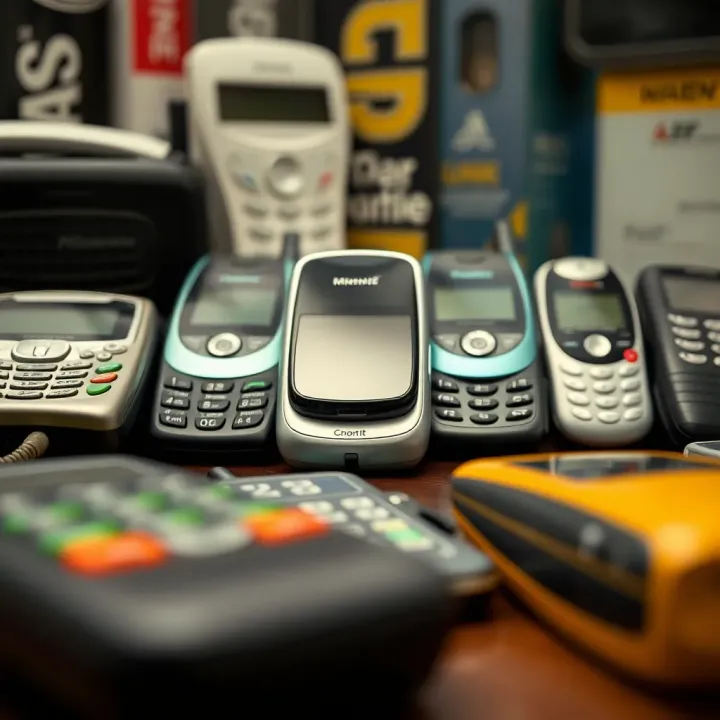 Collection of classic mobile phone models popular in Nigeria representing MSportMobile's heritage