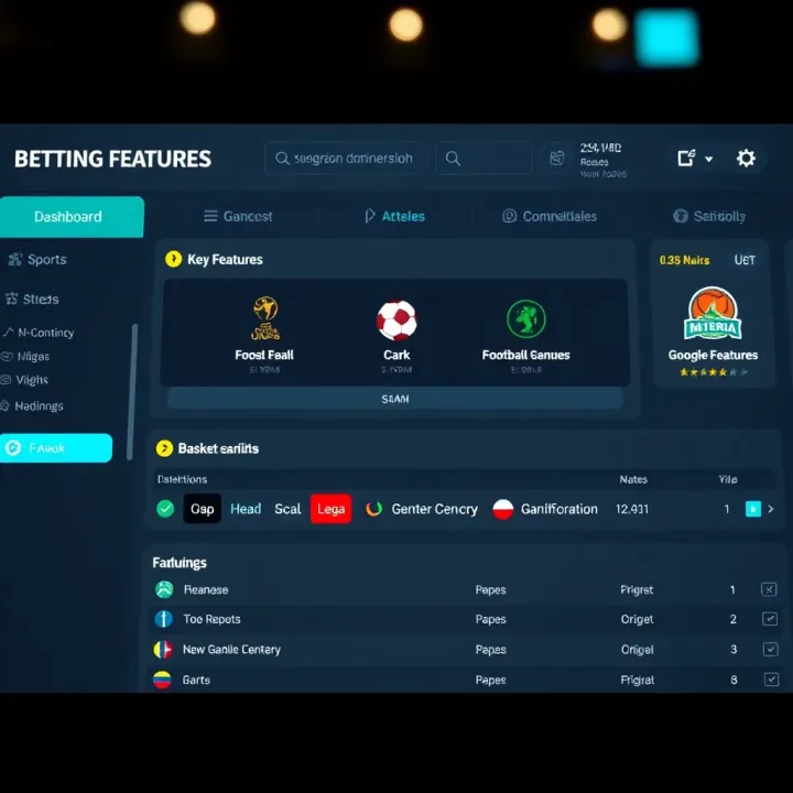 Msport Betting Features Dashboard Dashboard view showing key betting features and options available after successful Msport login