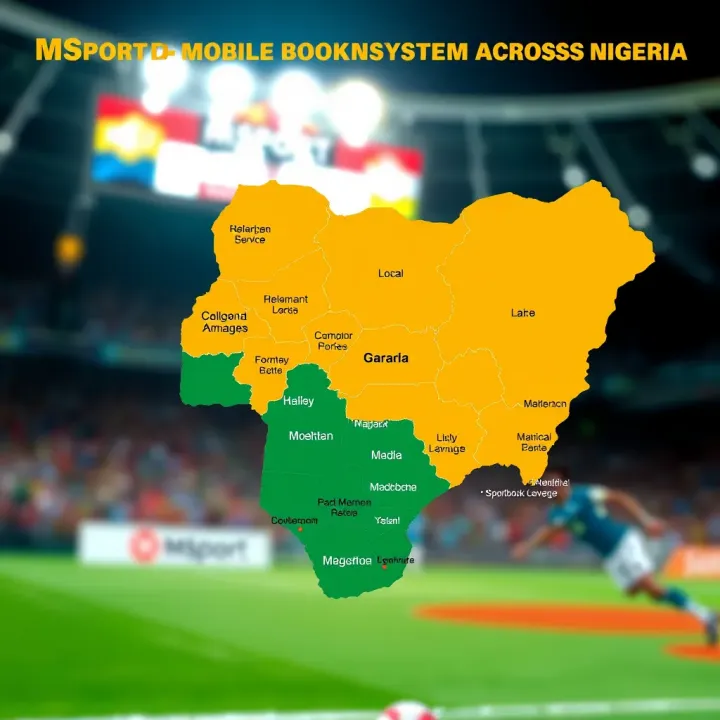 Map of Nigeria highlighting improved MSport service coverage areas