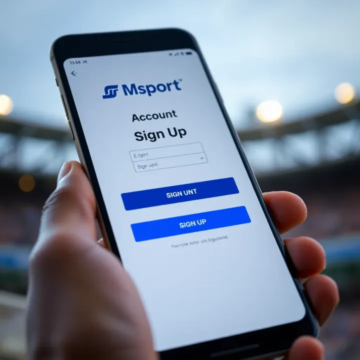 Seamless Account Sign-Up on Old Msport Mobile User-friendly sign-up form shown on mobile device for sports platform access