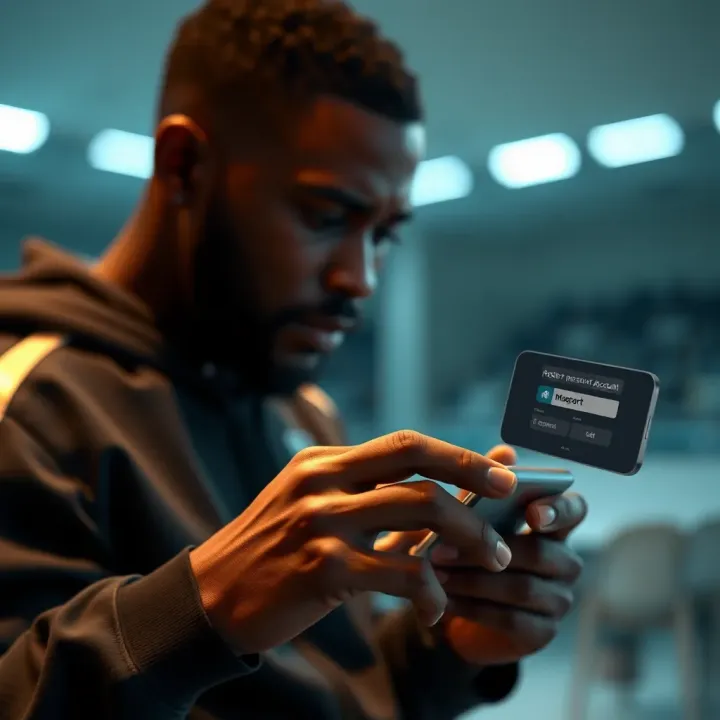 User resetting password on Msport account through mobile device