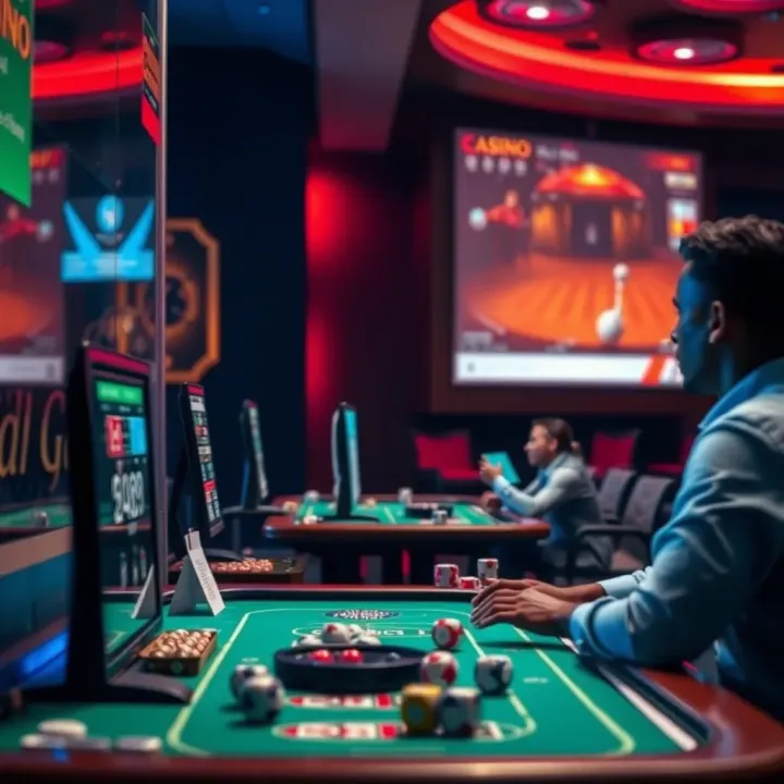Illustration of a secure online casino environment emphasizing safe gaming practices