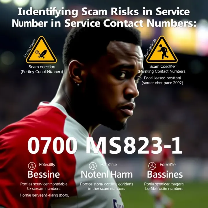 Identifying Scam Risks in Service Contact Numbers Graphic depicting potential scam warning signs associated with service contact numbers