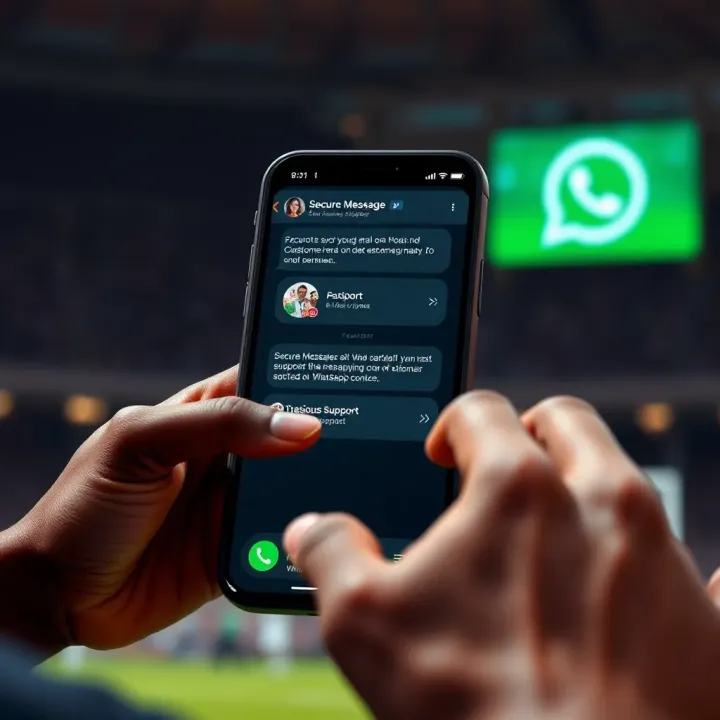 Illustration of a secure messaging interface ensuring safe communication with MSport support