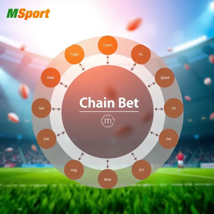 Diagram illustrating the structure and flow of a chain bet in sports betting