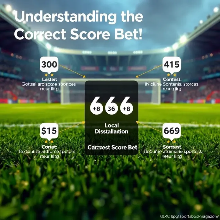 Football Pitch with Correct Score Prediction Highlights Graphic showing a football pitch with various score predictions highlighted
