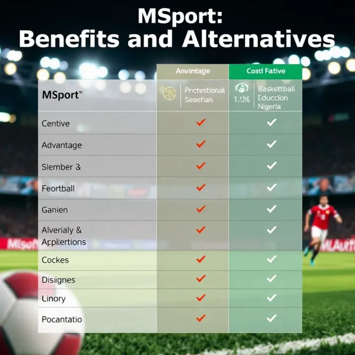Comparison chart illustrating MSport advantages and alternatives in Nigerian market