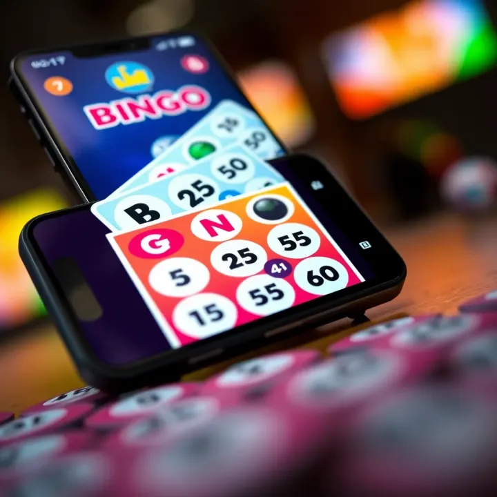 Colorful digital bingo cards displayed on a smartphone screen with Nigerian currency symbols