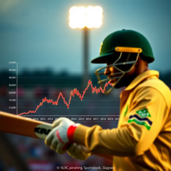 Graph showing cricket match prediction trends for Nigerian fans