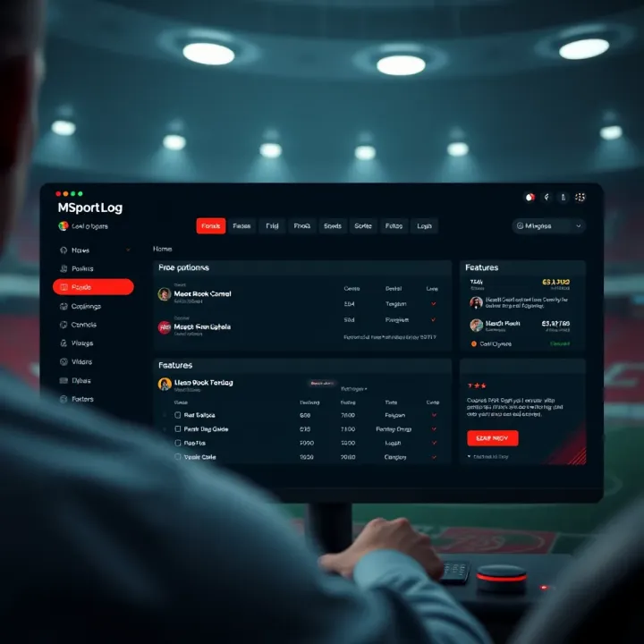 MSport Log Dashboard Overview Tailored for Nigerian Users Dashboard interface displaying MSport Log features and user options for Nigerian users