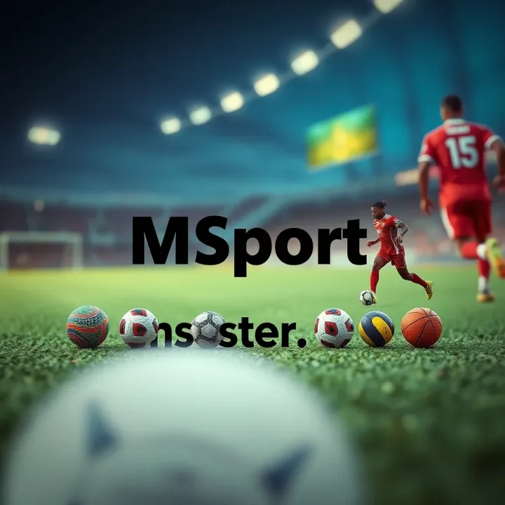 Illustration showing the MSport registration number concept with Nigerian sports symbols