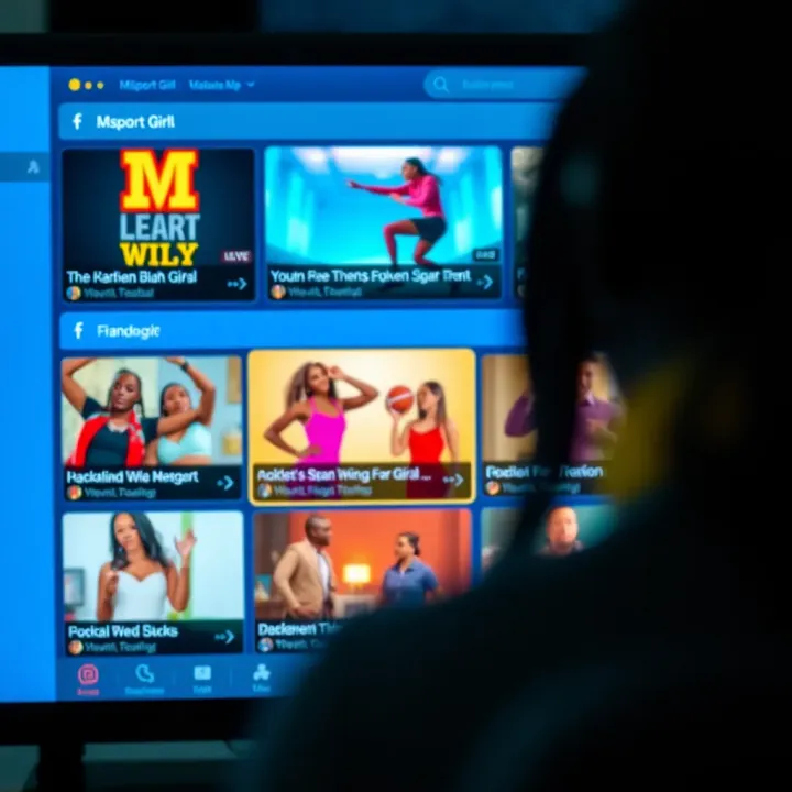 Colorful social media interface showing various trending video thumbnails related to entertainment in Nigeria